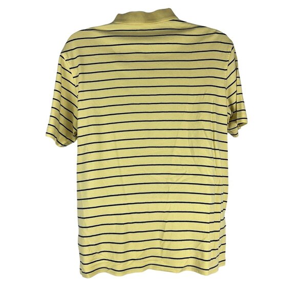 Croft & Barrow Men's Polo Shirt Size L Yellow Striped Short Sleeved - Picture 2 of 6